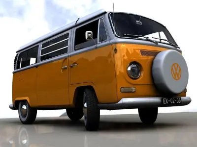 VOLKSWAGEN T2 WESTFALIA CAMPER 1968 3D model