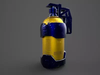 scifi extinguisher  lowpoly Free low-poly 3D model
