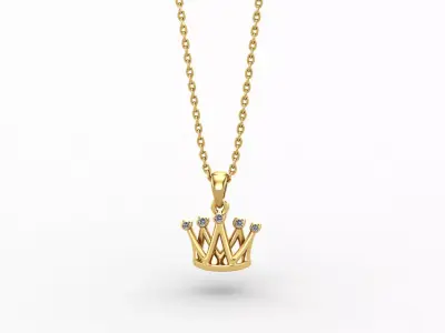 Crown pendant 3D print model purchase