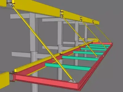 Steel Canopy 3D Model  3D model