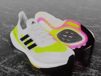 ADIDAS ULTRA BOOST 2021 3D SHOES Low-poly 3D model