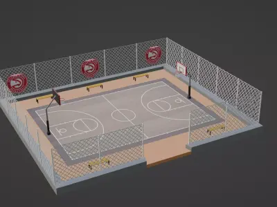 Basketball Stadium - Atlanta Hawks Low-poly 3D model