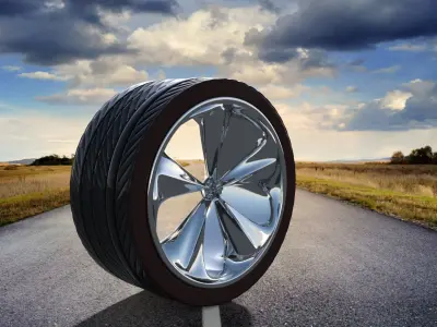 wheel rim Low-poly 3D model