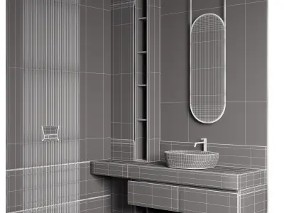 Bathroom Furniture Low-poly 3D model