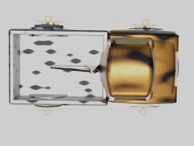 cartoon tow car Low-poly 3D model