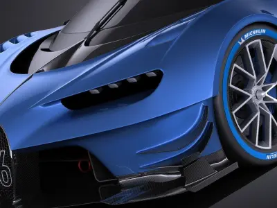 Bugatti Vision Gran Turismo Concept 2015 VRAY 3D model