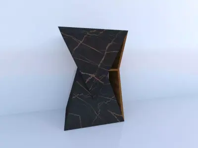 lavabo gold marble chair 3D model