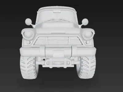 Classic Mechanical Pickup Truck 3D print model