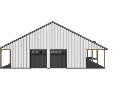 Barndominium House 070 -Archimple LLC Low-poly 3D model