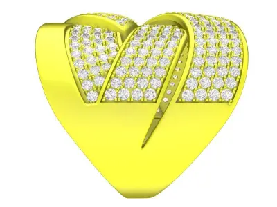 6992 Luxury HongKong Fashion Diamond Women ring 3D print model