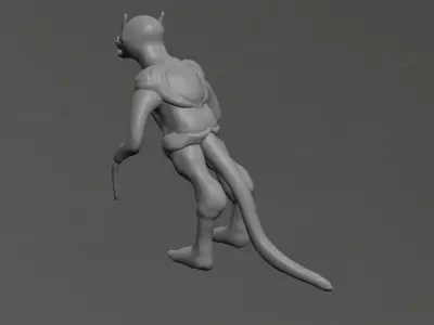 Goblin cat Low-poly 3D model