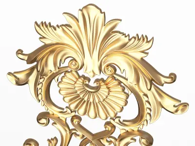 Carved Decoration Panel for CNC Cemil Low-poly 3D model