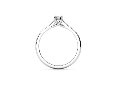 ZDR078 solitaire diamond ring gold 3D print model