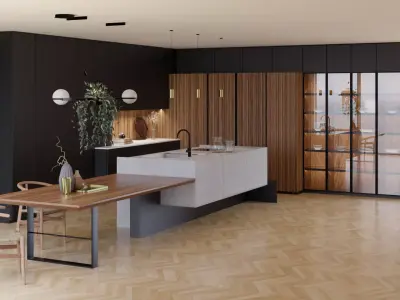 Modern island kitchen 3D model - Key Sbabo - Strip 3D model