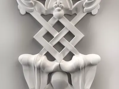 3d model stl wall molding plinth decor for CNC router 3D print model