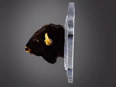 Bison head decor 3D print model
