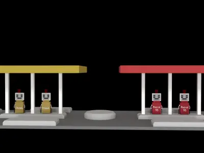 Petrol Station 3D model