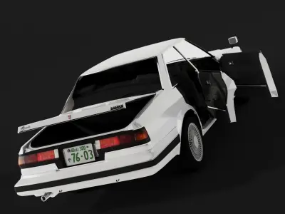 Toyota Mark II GX61 HARDTOP  Low-poly 3D model