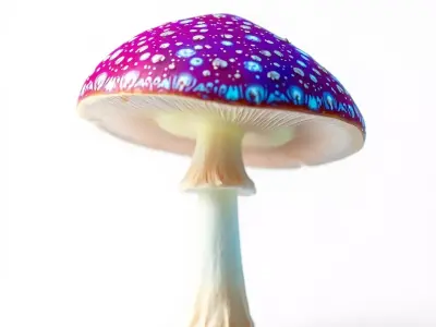 Vibrant Psychedelic Mushroom model pack Low-poly 3D model