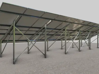 Solar Panel Steel Construction Type 5 3D model