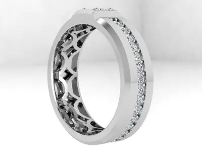 Channel Setting Band Ring 4417 3D print model