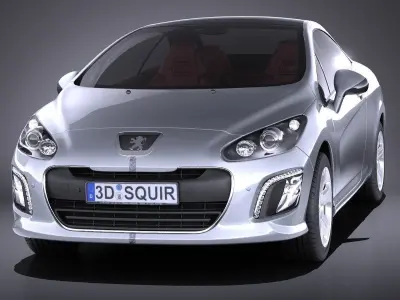 Peugeot 308 CC 2013 VRAY 3D model
