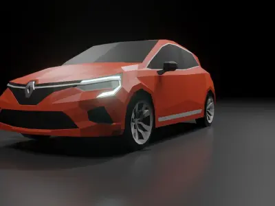 Renault Clio 2020 low poly 3D model Low-poly 3D model