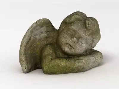 Angel Statuette 003 3D model