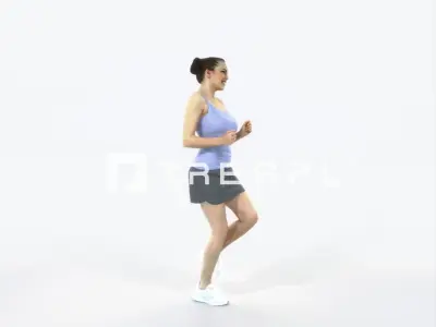 Dream 02J Running Jogging Sports Woman Low-poly 3D model