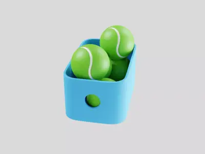 Tennis Ball Storage Box 3D model
