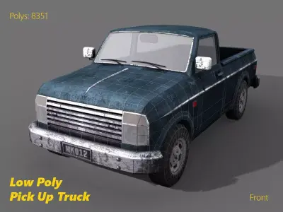Pickup Truck - Low Poly Low-poly 3D model