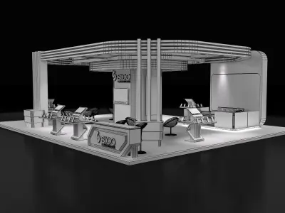 Booth Exhibition Stand a301 3D model