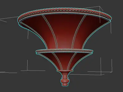 Decorative lamp made of leopard style 3D model