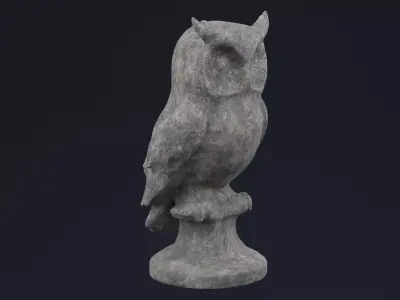 Owl Statue Low-poly 3D model purchase
