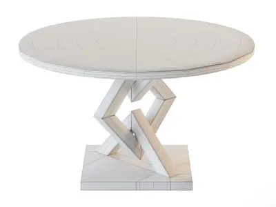 Luxury Steel Table Low-poly 3D model