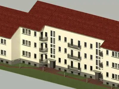 Deutsches Mehrfamilienhaus German apartment house 3D model