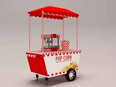 Popcorn Car 3D model