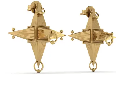 Rock Earring 3D print model