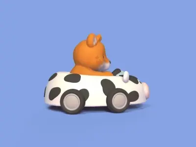 Fox Cow Car 3D print model