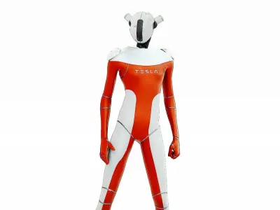 TESLA ROBOT V-3 Rigged for Unreal Engine - Unity - MIXAMO 3D model
