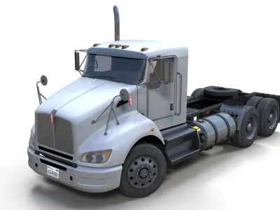 Kenworth t440 semitruck Low-poly 3D model