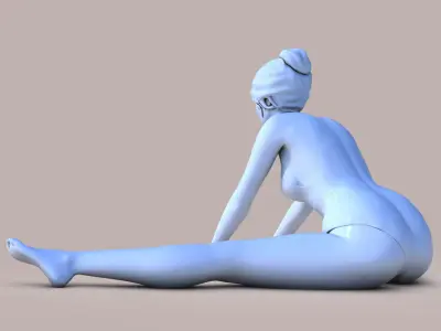 Woman Yoga 3D print model