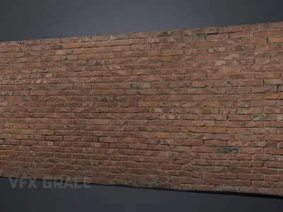 Brick wall 001 3D model