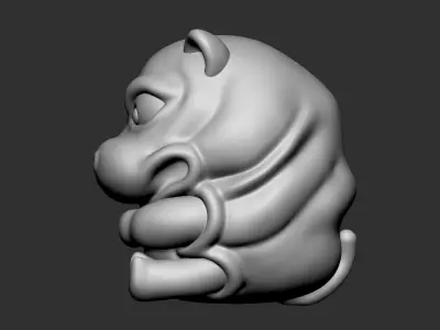 hippo cute 3D print model