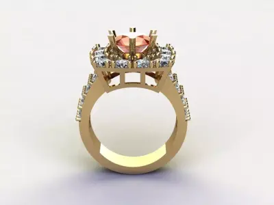 women ring solitaire 2020 cad file design R56 Free 3D model