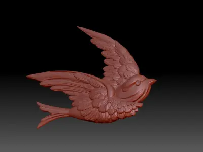 Bird swallow 3D print model