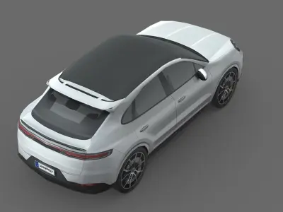 Porsche Cayenne E-Hybrid Coupe 2024 Low-poly 3D model
