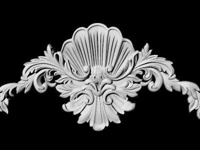 Central decor ornament for furniture 3D model 654