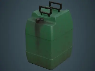 Fuel Can 8B Low-poly 3D model