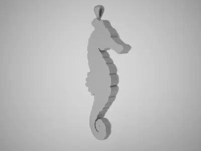 Seahorse Pendant 3D print model